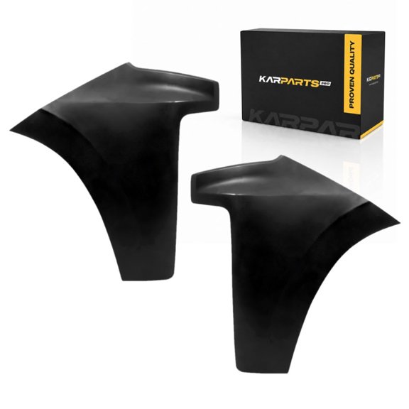 CarLights360 For 2019-2021 Chevy Silverado 1500 Bumper Extensions | Pair | Driver and Passenger Side | CAPA | Front | Upper | Plastic | Paint To Match | Replacement For GM1016110C, GM1017110C