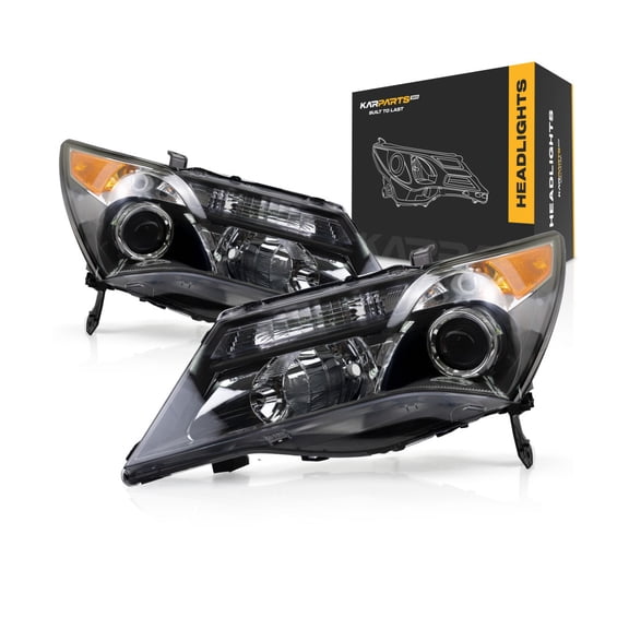 CarLights360: For Acura MDX Headlight 2007 2008 2009 Pair Driver and Passenger w/ HID Bulb and Ballast (Black Housing) (DOT Certified) Replaces AC2518110 + AC2519110