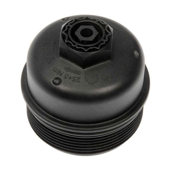 CarLights360 For Audi TTS Quattro 2018 Engine Oil Filter Cover | Plastic Material | Black Color | Thread On Attachment Method | Replacement For 3N115433, 3N115433C