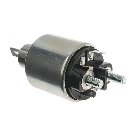 CarLights360 For Audi V8 Quattro 1990 91 92 93 1994 Starter Solenoid | Black, Silver | Stud & Blade Terminal | Male Terminal | 51.308 Millimeters Length | 3.81 Millimeters Lug Hole Diameter For 12112