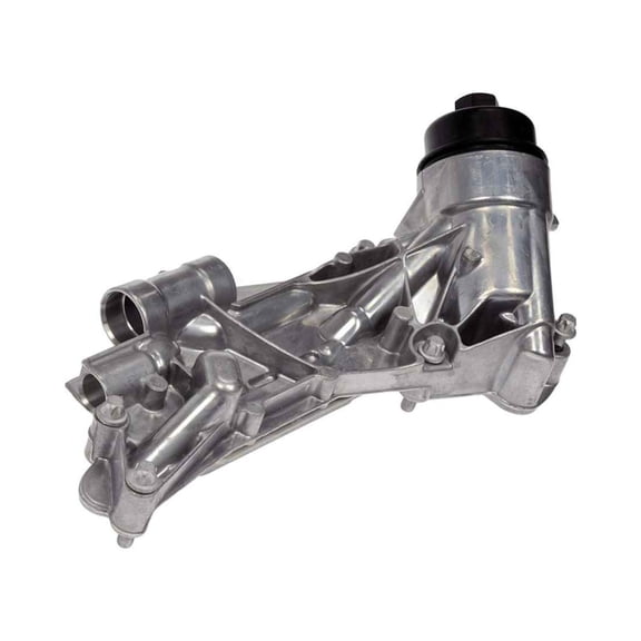 CarLights360 For Buick Cascada 2016 2017 2018 2019 Engine Oil Temperature Cooler | Aluminum Cable | Brushed Metal | Silver | Female Inlet/Outlet | 4.5 Inches Base Height | For 25199751, 93186324