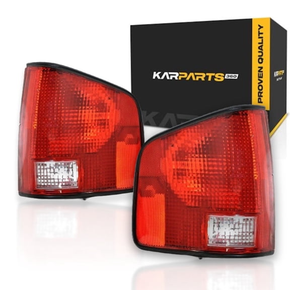CarLights360 For Chevy S10 1994-2002 Tail Light Assembly Driver and Passenger Side | Pair | 1st Design | Excluded Bulbs | Replacement For GM2800124, GM2801124 | 8-05978-195-0, 8-05978-196-0