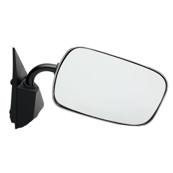 CarLights360 For Chevy Suburban 1500/Tahoe 1995 96 97 98 1999 Side View Mirror Passenger Side | Chrome Housing Color | Plastic | Manual Adjustment | Screws Attachment | Clear Glass | Rectangular Glas