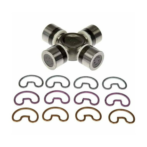 CarLights360 For Dodge Ram 3500 2003-2010 Drive Shaft Repair Set | Rubber Seal Material | Steel Bearing Cap Finish | Silver Color | Grease Coating | Multi Purpose Bearing Grease | External Snap Ring