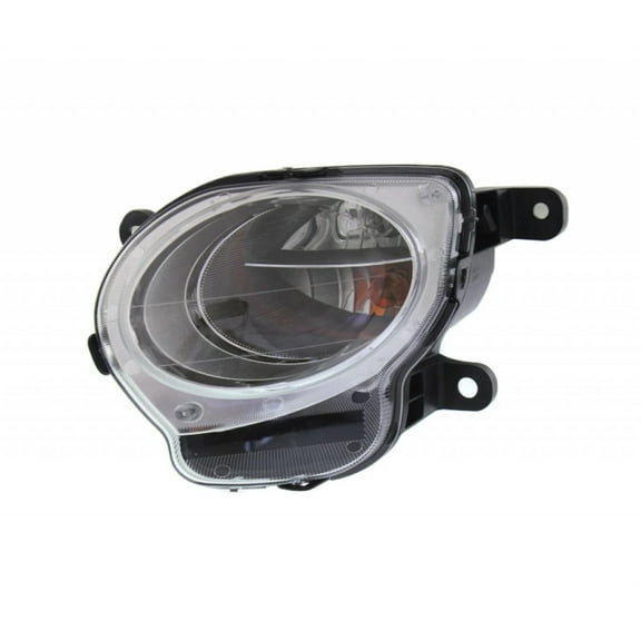 CarLights360: For Fiat 500 Turn Signal/Parking Light Assembly 2012-2019 Driver Side Convertible/Hatchback | w/ Chrome Trim | DOT Certifed For FI2532100