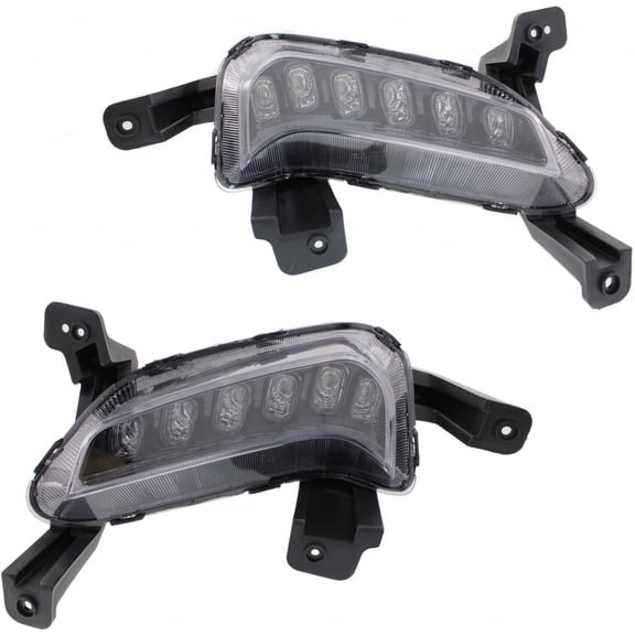 CarLights360: For 2017 2018 Hyundai Elantra Daytime Running Light Assembly Driver and Passenger Side Pair DOT Certified w/Bulbs LED Type - Replaces HY2562103 HY2563103 (Eco ; SEL ; SE ; Value Edition