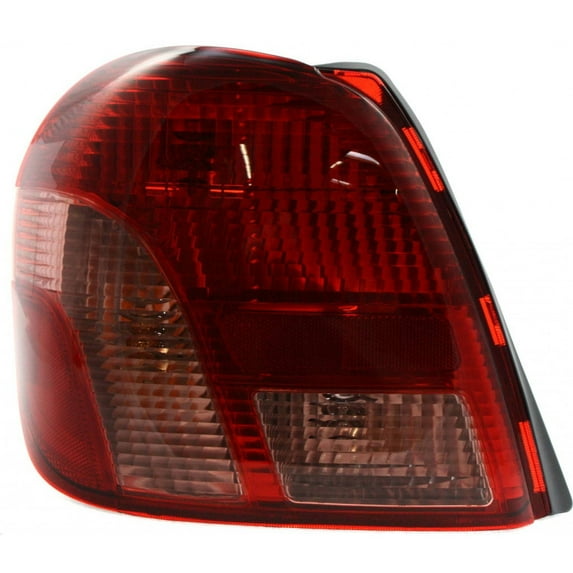 CarLights360: For 2000 2001 2002 Toyota Echo Tail Light Assembly Driver Side w/Bulbs - Replacement for TO2800135