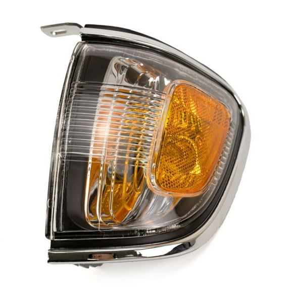 CarLights360: For 2001 02 03 2004 Toyota Tacoma Corner Signal Light Driver Side Chrome w/Bulbs - For TO2520161