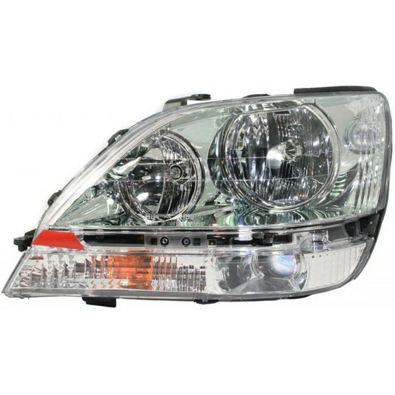 CarLights360: For 2001 2002 2003 LEXUS RX300 Head Light Assembly Driver Side (Chrome) w/Bulbs - (CAPA Certified) Replacement for LX2502104