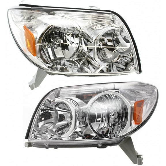For 2003-2005 Toyota 4RUNNER Headlight Driver and Passenger Side CAPA Certified TO2502146 TO2503146-Replaces 81170-35400, 81130-35420 ;includes park/marker lamps; w/bright bezel