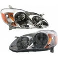 thumbnail image 1 of CarLights360: For 2003 2004 Toyota COROLLA Head Light Pair Driver and Passenger Side Chrome W/ Bulbs For TO2502139 TO2503139, 1 of 4