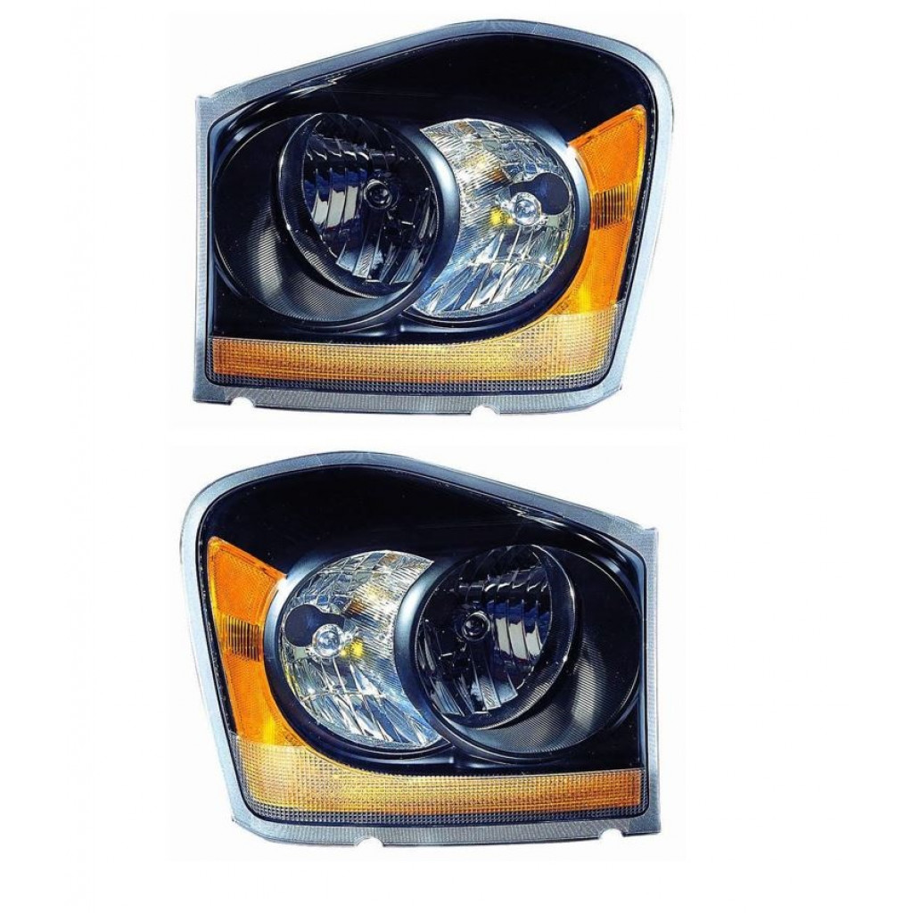 CarLights360: For 2004 2005 DODGE DURANGO Head Light Assembly w/Bulbs ...