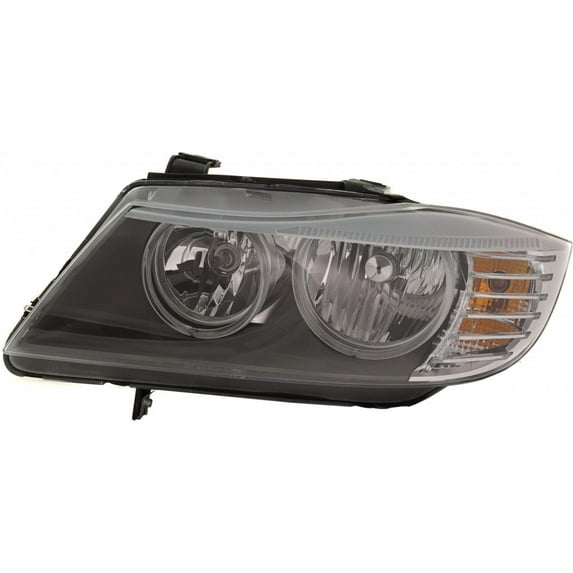 CarLights360: For 2009 2010 2011 BMW 328i Headlight Assembly Driver Side w/Bulbs Black Housing For BM2518123