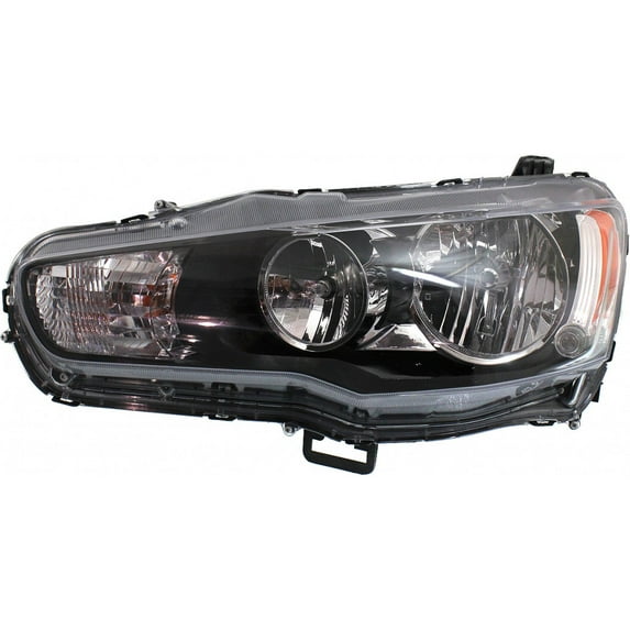 CarLights360: For 2009-2017 Mitsubishi Lancer Headlight Assembly Driver Side w/ Bulbs Black Housing DOT Certified For MI2502158 | 8301C361, 8301B861