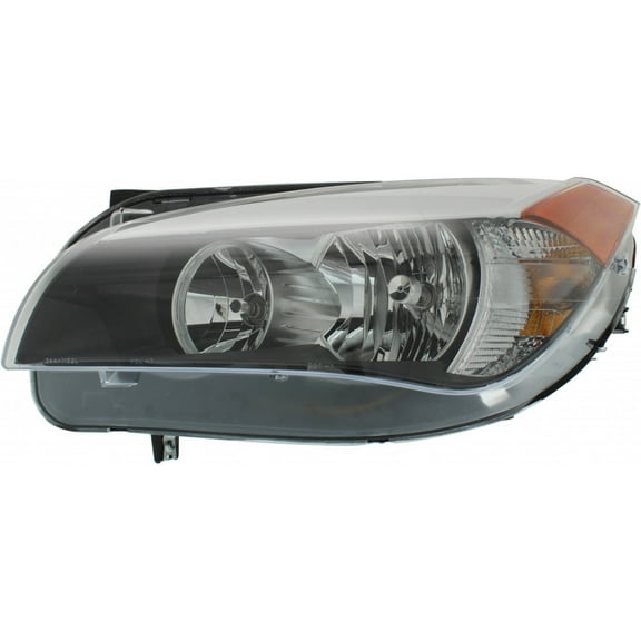 CarLights360: For 2012 2013 BMW X1 Headlight Assembly Driver Side w/Bulbs Black Housing - DOT Certified For BM2502178
