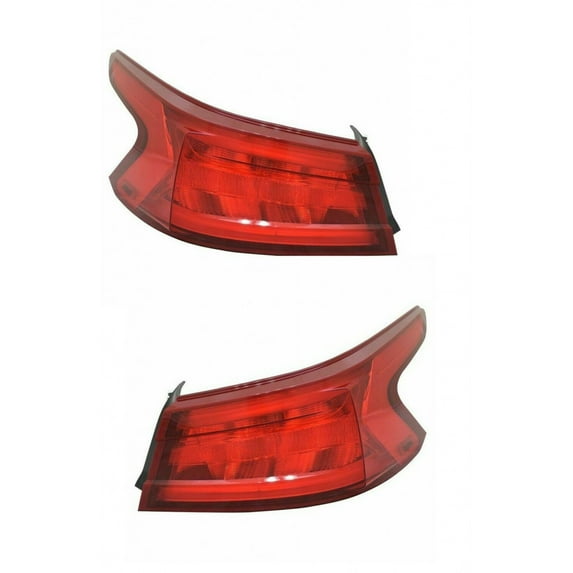 CarLights360: For 2016 2017 2018 Nissan Maxima Tail Light Assembly Driver and Passenger Side | LED | w/Bulbs | Replaces NI2804104 NI2805104