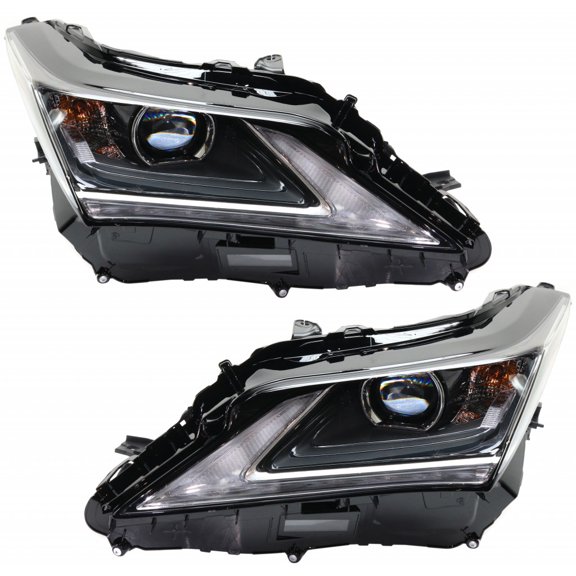 CarLights360: For 2018 Lexus RX350L Headlight Assembly Driver and Passenger Side CAPA Certified w/Bulbs Replaces LX2518160 LX2519160