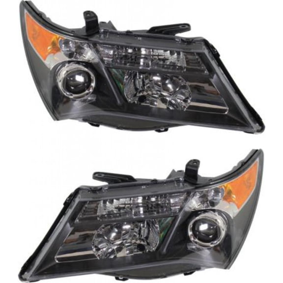 CarLights360: For Acura MDX Headlight 2007 2008 2009 Pair Driver and Passenger HID (Black Housing) Replaces AC2518111 + AC2519111