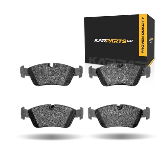 CarLights360 For BMW 330i/330xi 2001 02 03 04 05 2006 Disc Brake Pads | Semi-Metallic Friction