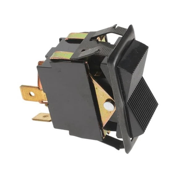 CarLights360 For Buick Enclave 2008-2017 Rocker Switch | Brass | Black | Double Pole | Mounting Holes Switch Mounting | Blade Terminal | DP Throw