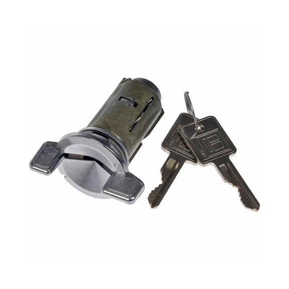 CarLights360 For Buick LeSabre 1990 1991 Ignition Lock Cylinder Assembly | Chrome Housing | Steel | 2 Pieces Key | Replacement For 12300443, 20496701