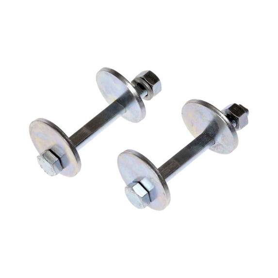 CarLights360 For Chevy S10 1990-2004 Alignment Camber Bolt Set | Manual Adjustment Type | Silver Color | With 2 Bolts/4 Cams/2 Lock Washers/2 Nuts