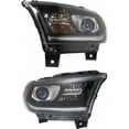 thumbnail image 1 of CarLights360: For Dodge Durango Headlight 2014 2015 Pair Driver and Passenger Side w/ Bulbs Black Housing DOT Certified For CH2502255 + CH2503255, 1 of 4