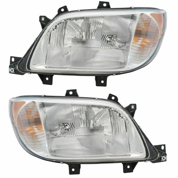 CarLights360: For Freightliner Sprinter 2500 Headlight 2003 2004 2005 2006 Pair Driver and Passenger Side Replaces FL2502101 + FL2503101