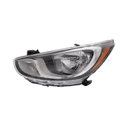 CarLights360 For Hyundai Accent Headlight Assembly 2012 2013 2014 Driver Side DOT Certified Multireflector Type w/ Bulbs HY2502163