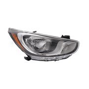 CarLights360 For Hyundai Accent Headlight Assembly 2012 2013 2014 Passenger Side DOT Certified Multireflector Type w/ Bulbs HY2503163