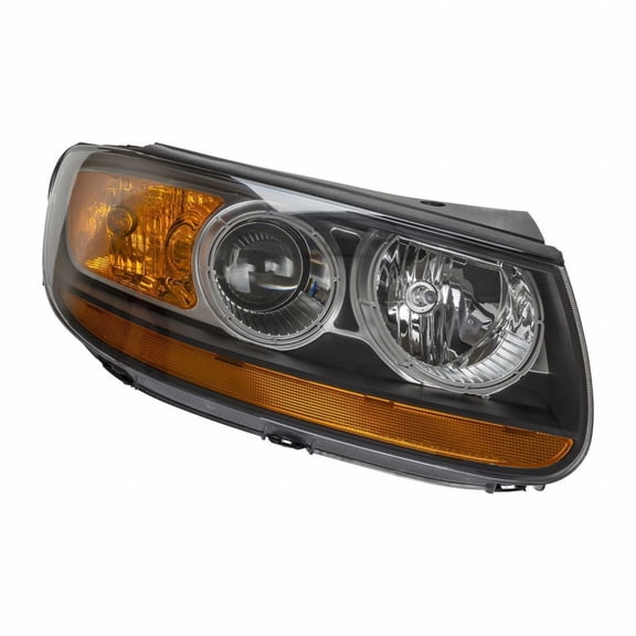 CarLights360: For Hyundai Santa Fe Headlight Assembly 2010 2011 Passenger Side Amber Reflector CAPA Certified For HY2503156