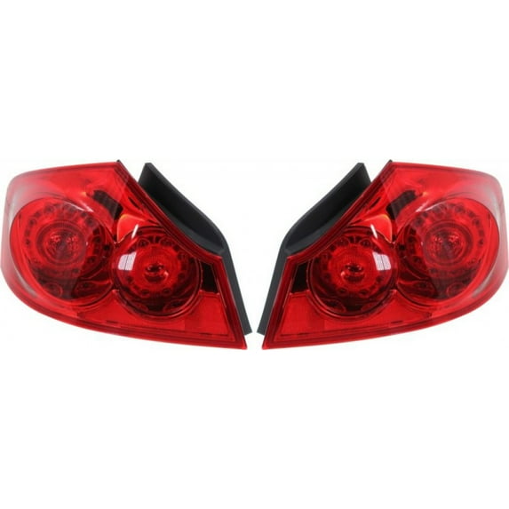 CarLights360: For Infiniti G37 Sedan Tail Light 2009 10 11 12 2013 Pair Driver and Passenger Side | LED | For IN2800118 + IN2801118