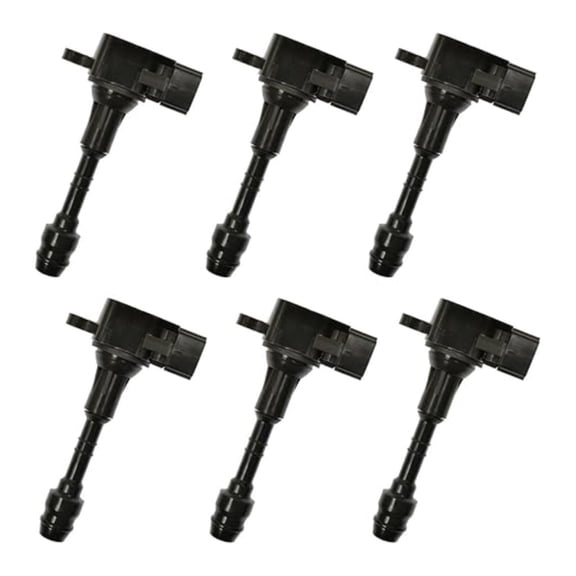 CarLights360 For Infiniti I35 2002 2003 2004 Ignition Coil Set | Black | Electronic Coil | Bolt On Mount | Blade Terminal