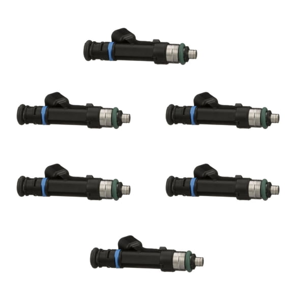 CarLights360 For Jeep Commander 2006 07 08 09 2010 Fuel Injector | Black | MFI Fuel Injection | Other System | 6 Pieces