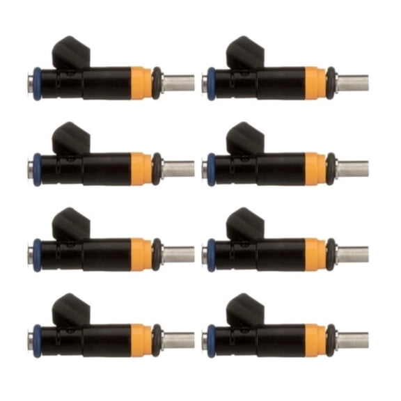 CarLights360 For Jeep Commander 2009 2010 Fuel Injector Set | Black, Orange | MFI Fuel Injector | Other System | 8 Pieces