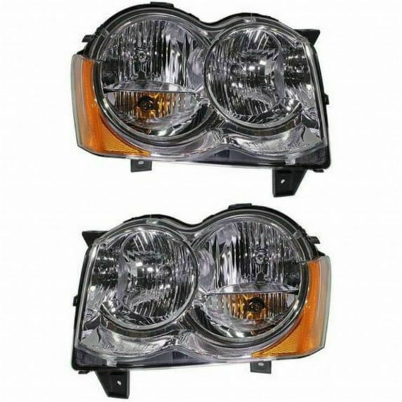 CarLights360: For Jeep Grand-Cherokee Headlight 2009 2010 Pair Driver and Passenger Side | w/Bulbs | DOT Certified | CH2518131, CH2519131