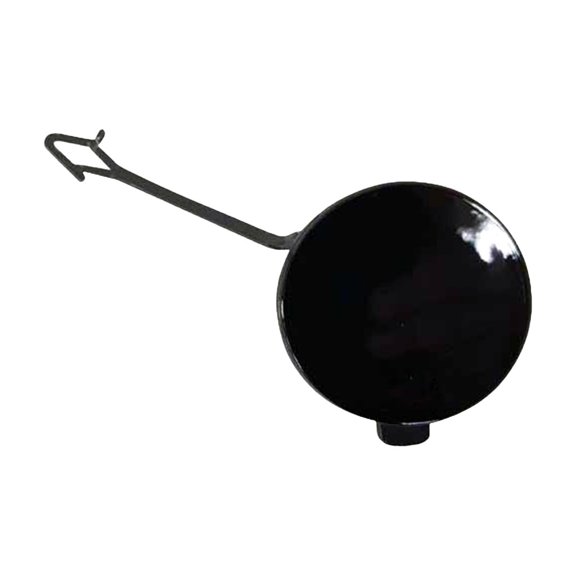 CarLights360 For Kia EV6 2022 2023 2024 Tow Hook Cover Rear | Painted / Gloss | Black | Replacement For KI1129101 | 86617CV100