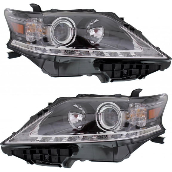 CarLights360: For Lexus RX450h Headlight 2015 Pair Driver and Passenger Side Black Housing DOT Certified For LX2502156 LX2503156