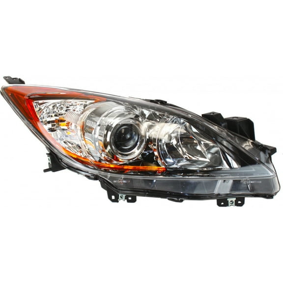 CarLights360: For Mazda 3 Headlight Assembly 2012 2013 Passenger Side DOT Certified w/ Bulbs-Replacement for MA2519143 (Vehicle Trim: 6 Spd.)