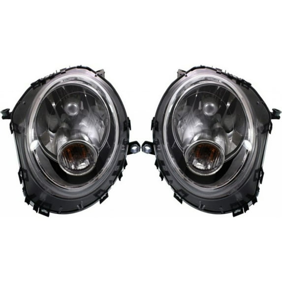 CarLights360: For Mini Cooper Headlight 2008-2014 Pair Driver and Passenger Side | w/ Bulbs | MC2502107