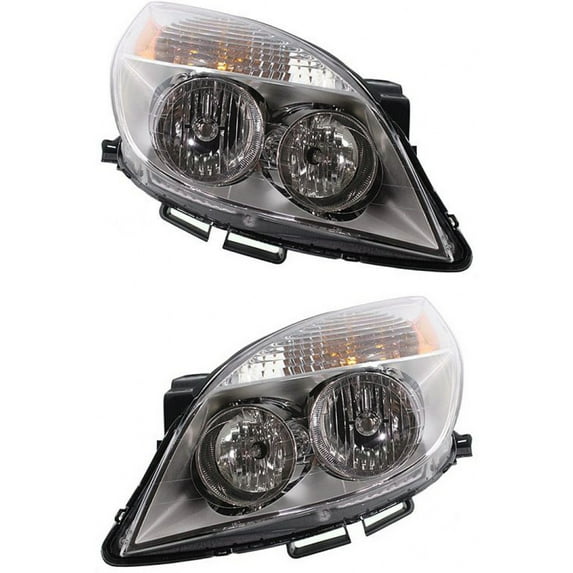 CarLights360: For Saturn Aura Headlight Assembly 2008 2009 Pair Driver and Passenger Side w/ Bulbs GM2502292 | GM2503292