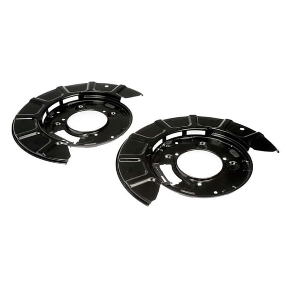 CarLights360 For Ford Econoline Van/Wagon 2010 11 12 13 2014 Brake Dust Shield Rear | Steel Carbon | Disc Brake Type | Black Color | One Piece Configuration | 373 Millimeters Diameter | For 8C2Z2390-