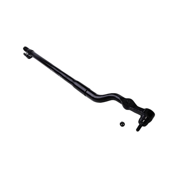 CarLights360 For Ford F-250 Super Duty/F-350 Super Duty 1999 00 01 02 03 2004 Steering Drag Link End | Polymer Bearing | Powder Coated | Silver | With Castle Nut/Cotter Pin | 1C3Z3A131-BA, 1C3Z3A131A