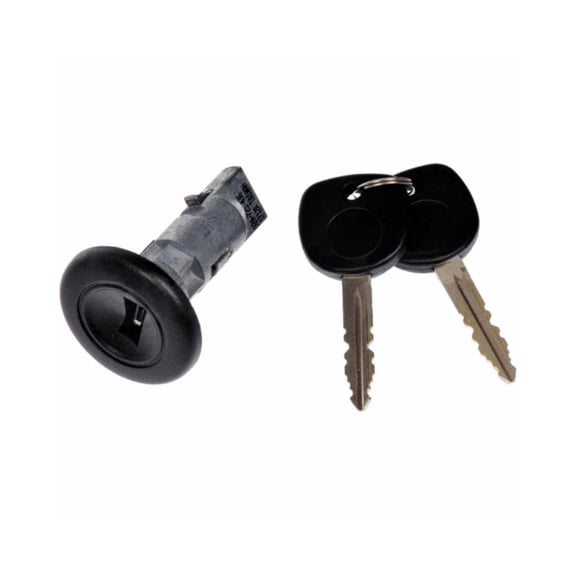 CarLights360 For GMC Sierra 3500/1500 Classic 2007 Ignition Lock Cylinder | Black Housing | Metal | 2 Pieces Key | With Keys | Replacement For 15298923, 88956844
