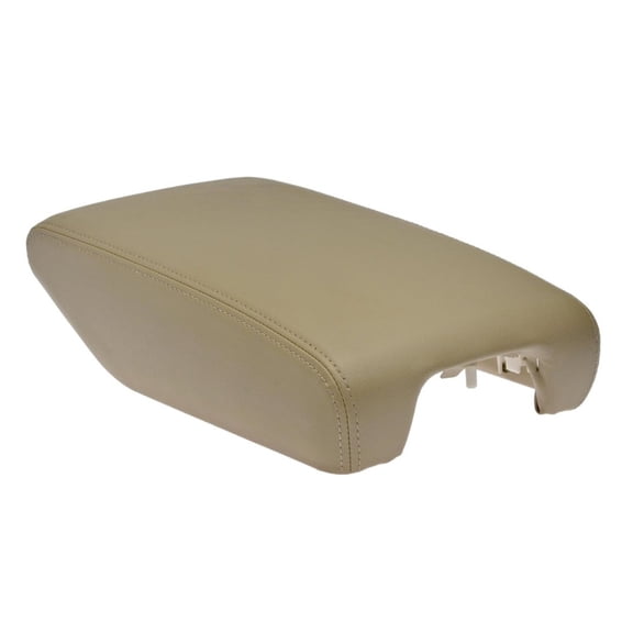 CarLights360 For Lexus GS300 1998-2005 Console Lid | Plastic and Vinyl | Beige | Screws Attachment Method | 4 Inches Depth | 8.5 Inches Strap Width | Replacement For 5892030021A0, 5892030120A0