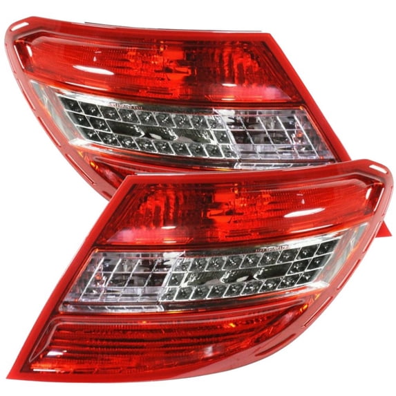 CarLights360: For Mercedes-Benz C63 AMG Tail Light 2008 2009 2010 2011 Pair Driver and Passenger Side W/ Bulbs For MB2800128 | MB2801128 | 204 820 21 64, 204 820 22 64
