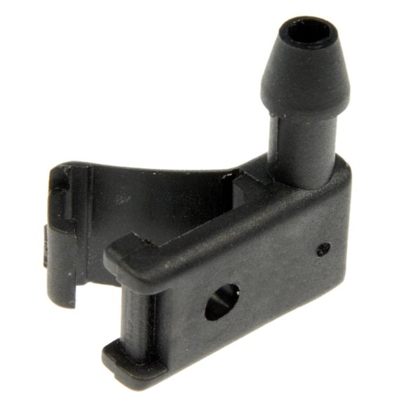 CarLights360 For Peterbilt 389/367 2008 2009 Windshield Wiper Nozzles Driver OR Passenger Side | Single Piece | Plastic, Rubber | Black | Replacement For 106811