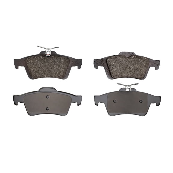 CarLights360 For Saab 9-3 2003-2011 Disc Brake Pads | Low Metallic Friction Material | 51.8 Millimeters / 2.04 Inches Inner Height | 123.2 Millimeters / 4.85 Inches Inner Width