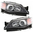 thumbnail image 1 of CarLights360: For Subaru Impreza Headlight 2008 09 10 2011 Pair Driver and Passenger Side w/Bulbs Black Housing DOT Certified For SU2502125, SU2503125, 1 of 4