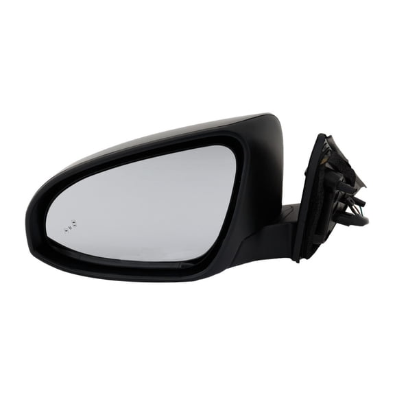 CarLights360 For Toyota Camry 2013 2014 Door Mirror Driver Side | Power | Plastic | Primed, Ready to Paint | SE/XLE Models | With Blind Spot Detection System Lens | Foldaway | Heated | Flat Lens
